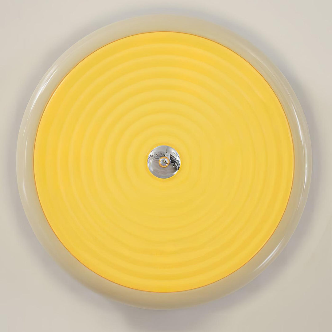 Utheara Plafonnier moderne minimaliste en verre crème ondulé - Neutralighting
