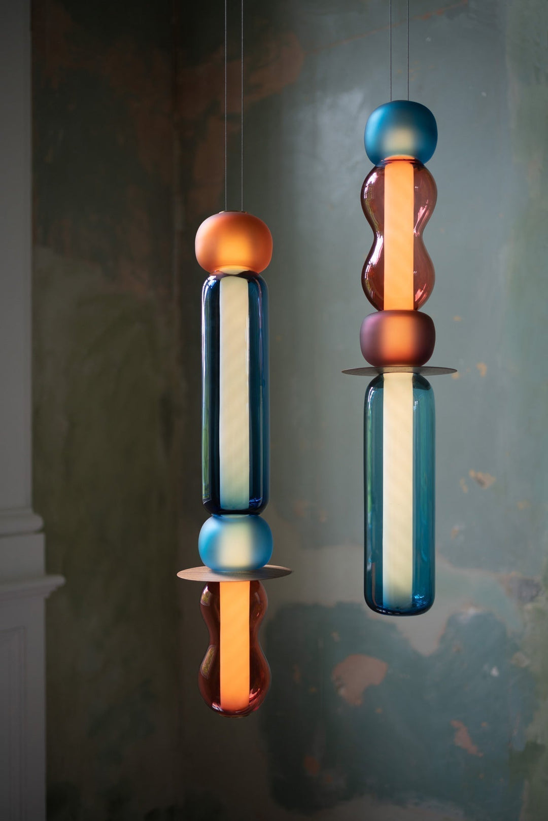 Lustra Suspension en Verre Coloré Moderne - Neutralighting