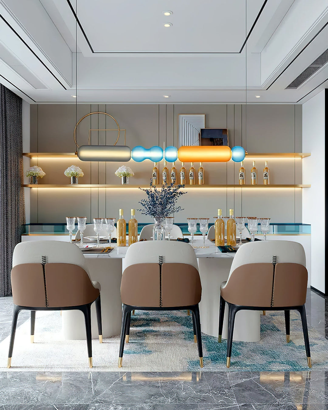 Lustra Suspension en Verre Coloré Moderne - Neutralighting