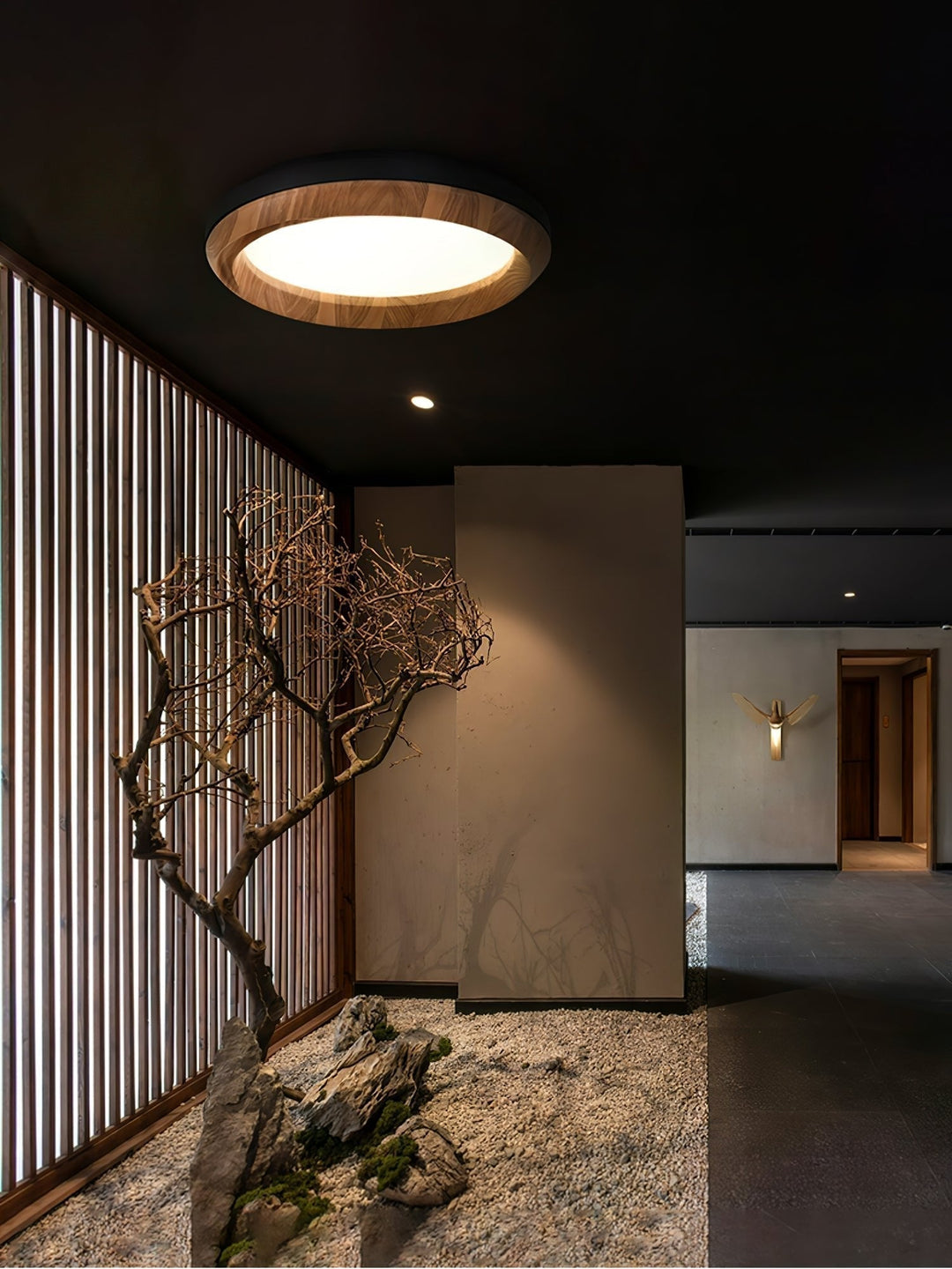 Aurdoreth Plafonnier Moderne Minimaliste Bois Ondulé - Neutralighting