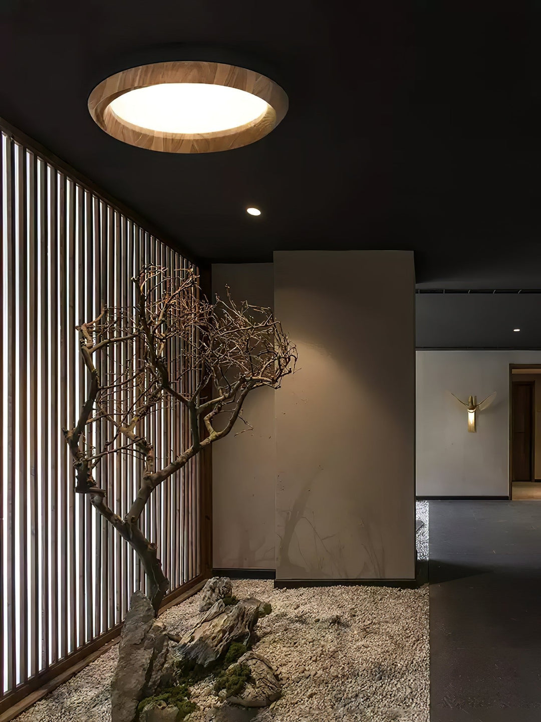 Aurdoreth Plafonnier Moderne Minimaliste Bois Ondulé - Neutralighting