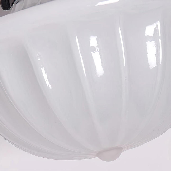 Evola Lampe Plafond en Verre Opale Vintage - Neutralighting