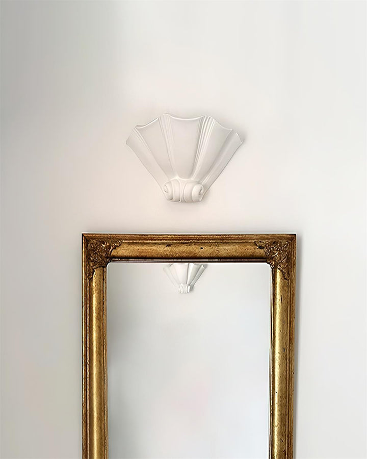 Ysola Applique Murale en Plâtre Blanc en Forme de Coquille - Neutralighting