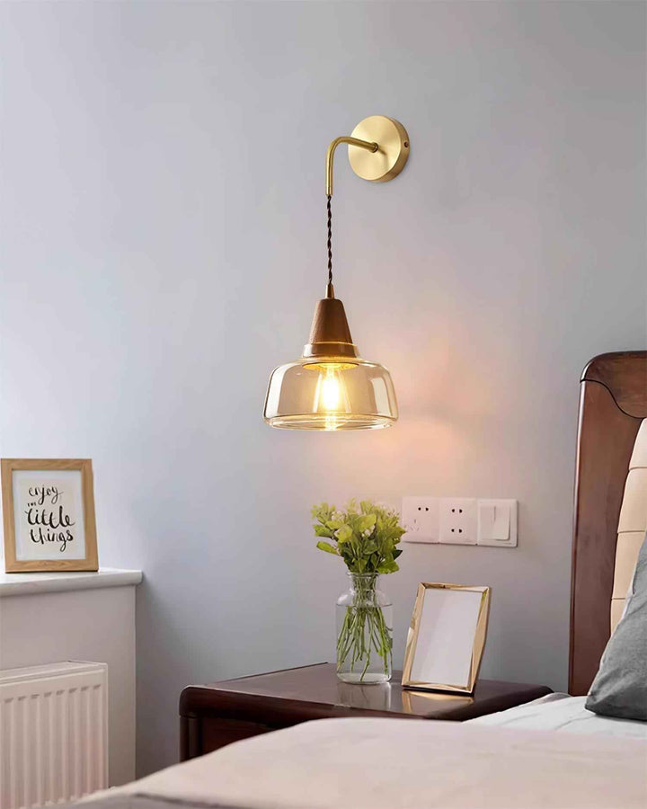 Lampe Bois en Noyer – Design Contemporain