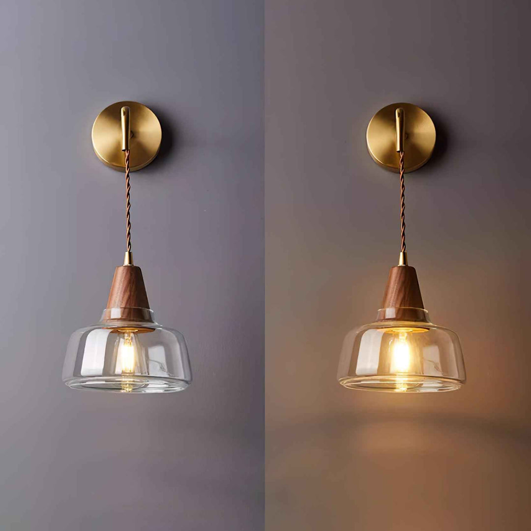 Lampe Bois en Noyer – Design Contemporain