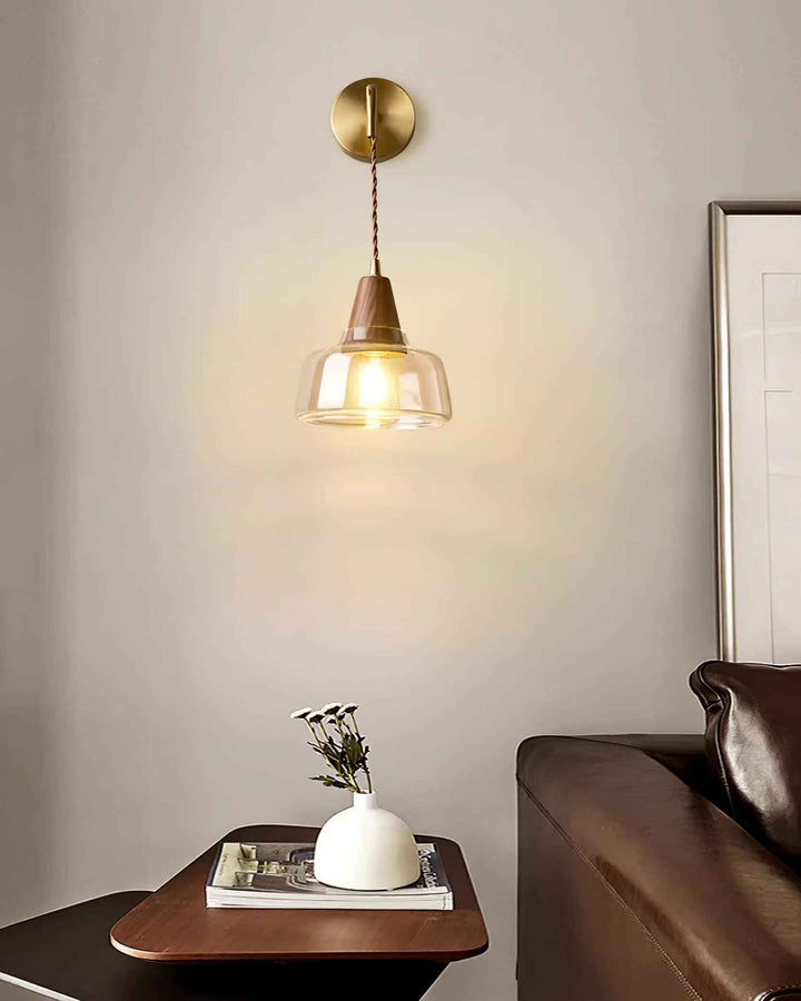 Lampe Bois en Noyer – Design Contemporain