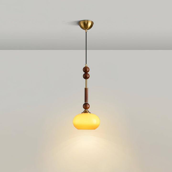 AmberGlow Suspension en Bois Vintage - Neutralighting