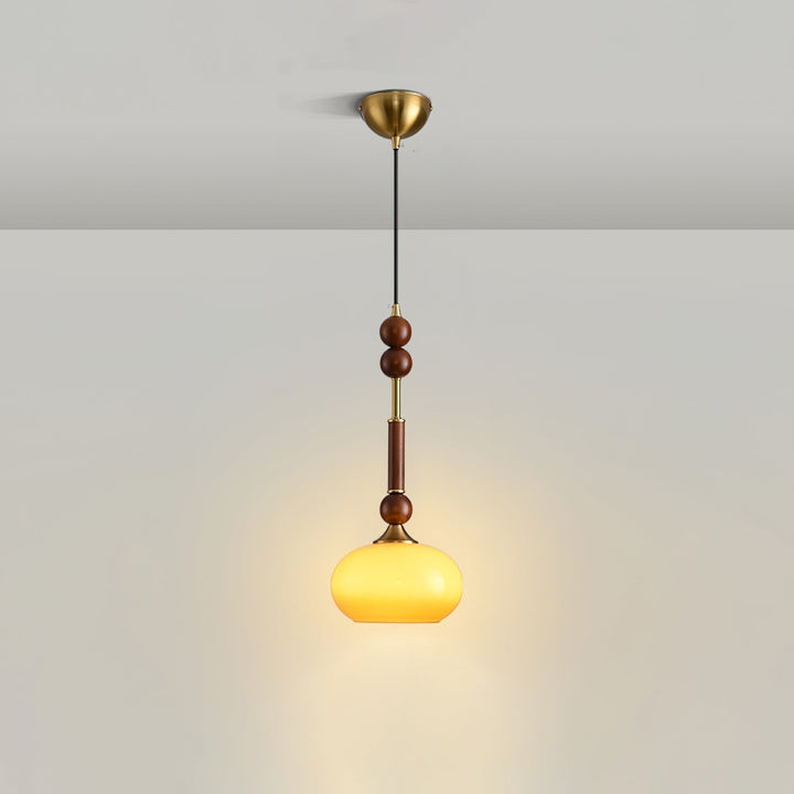 AmberGlow Suspension en Bois Vintage - Neutralighting