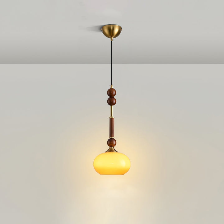 AmberGlow Suspension en Bois Vintage - Neutralighting