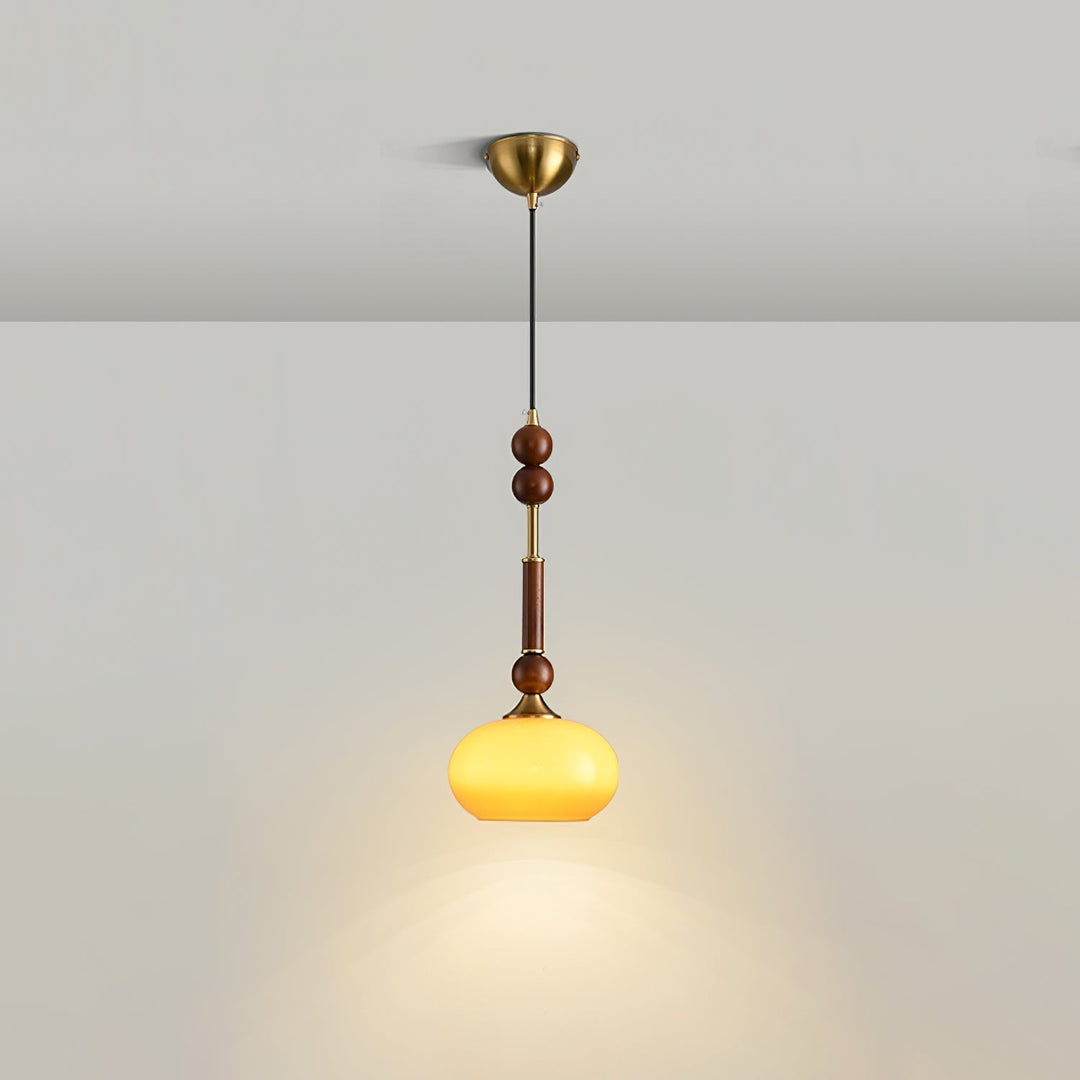 AmberGlow Suspension en Bois Vintage - Neutralighting