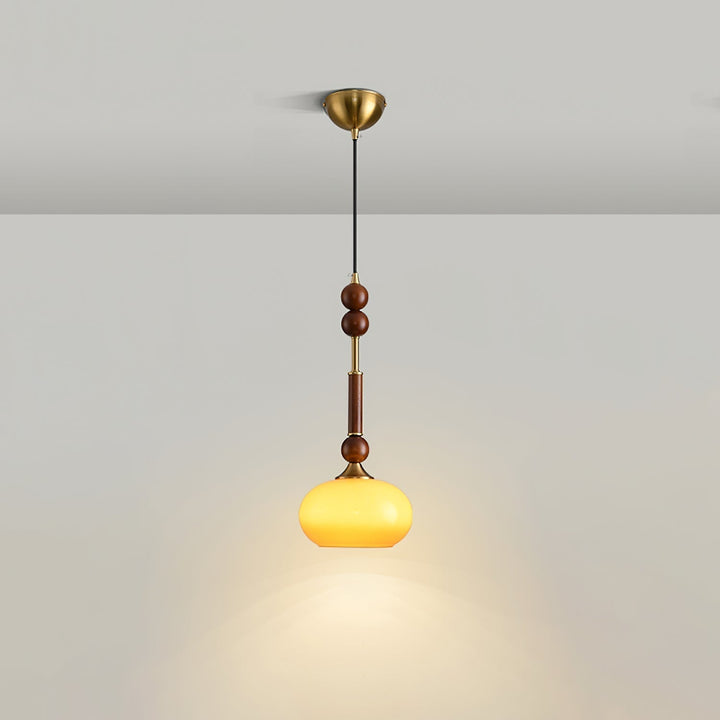 AmberGlow Suspension en Bois Vintage - Neutralighting