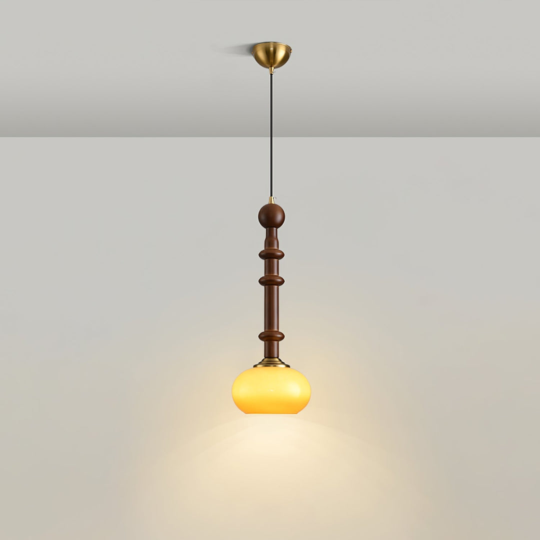 AmberGlow Suspension en Bois Vintage - Neutralighting