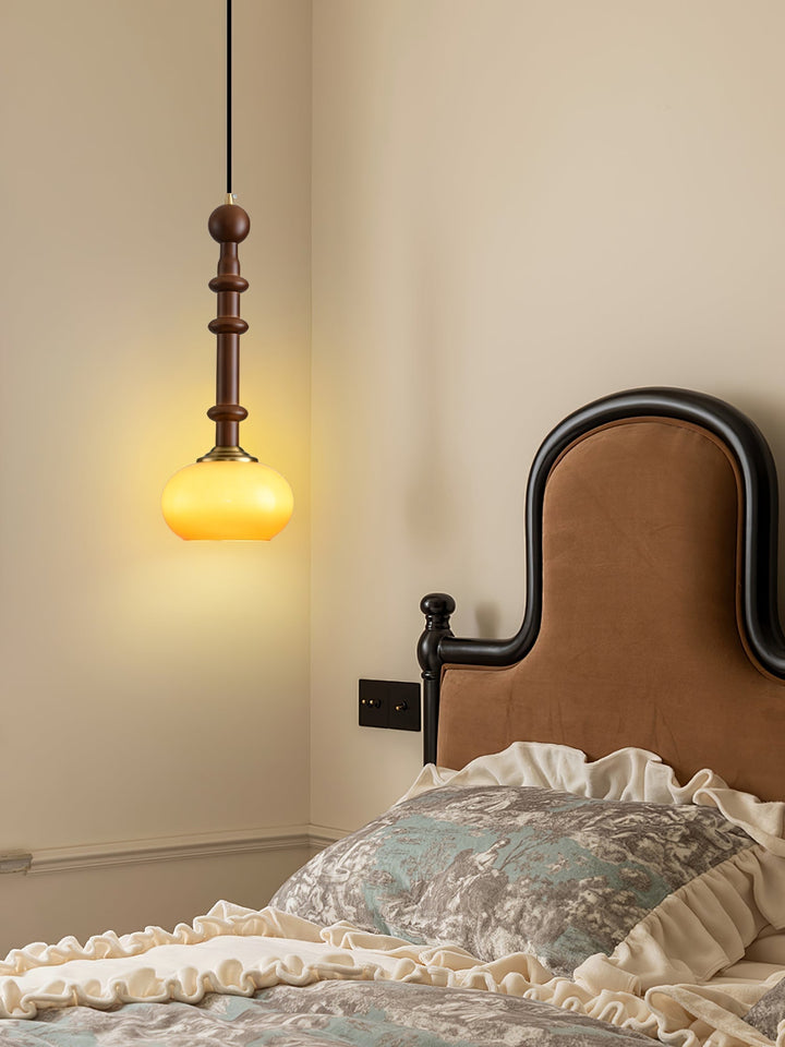 AmberGlow Suspension en Bois Vintage - Neutralighting