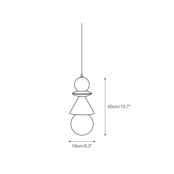 Aphais Suspension Moderne Minimaliste Rook Bois Verre - Neutralighting