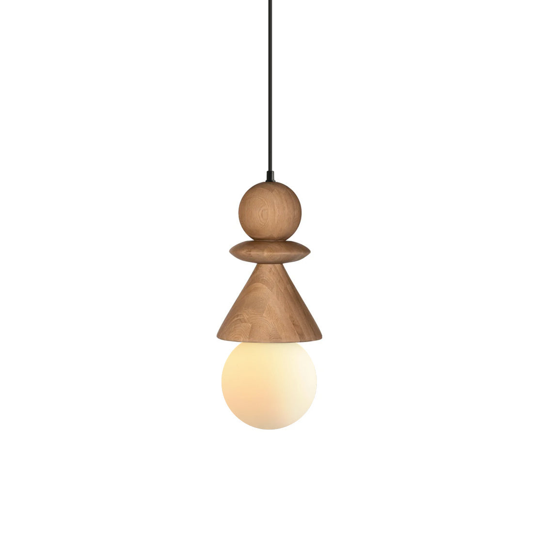 Aphais Suspension Moderne Minimaliste Rook Bois Verre - Neutralighting