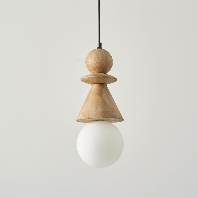 Aphais Suspension Moderne Minimaliste Rook Bois Verre - Neutralighting