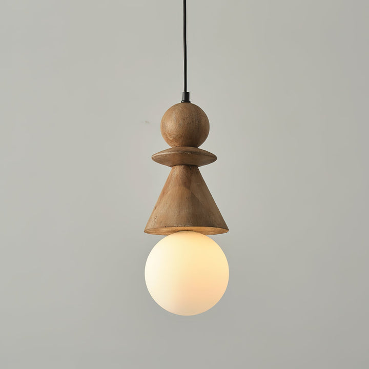 Aphais Suspension Moderne Minimaliste Rook Bois Verre - Neutralighting