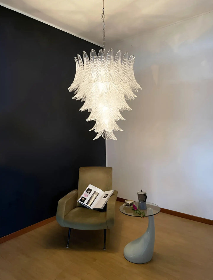Aurora Lustre Transparent Verre Feuille Cascadant Élégant - Neutralighting
