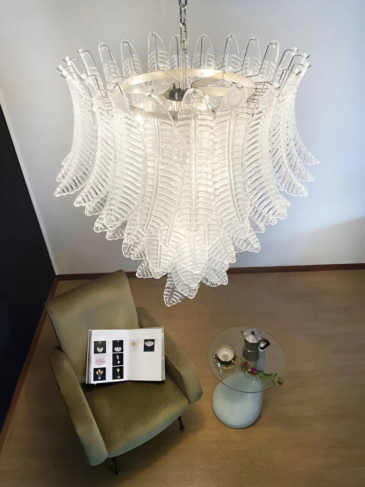 Aurora Lustre Transparent Verre Feuille Cascadant Élégant - Neutralighting