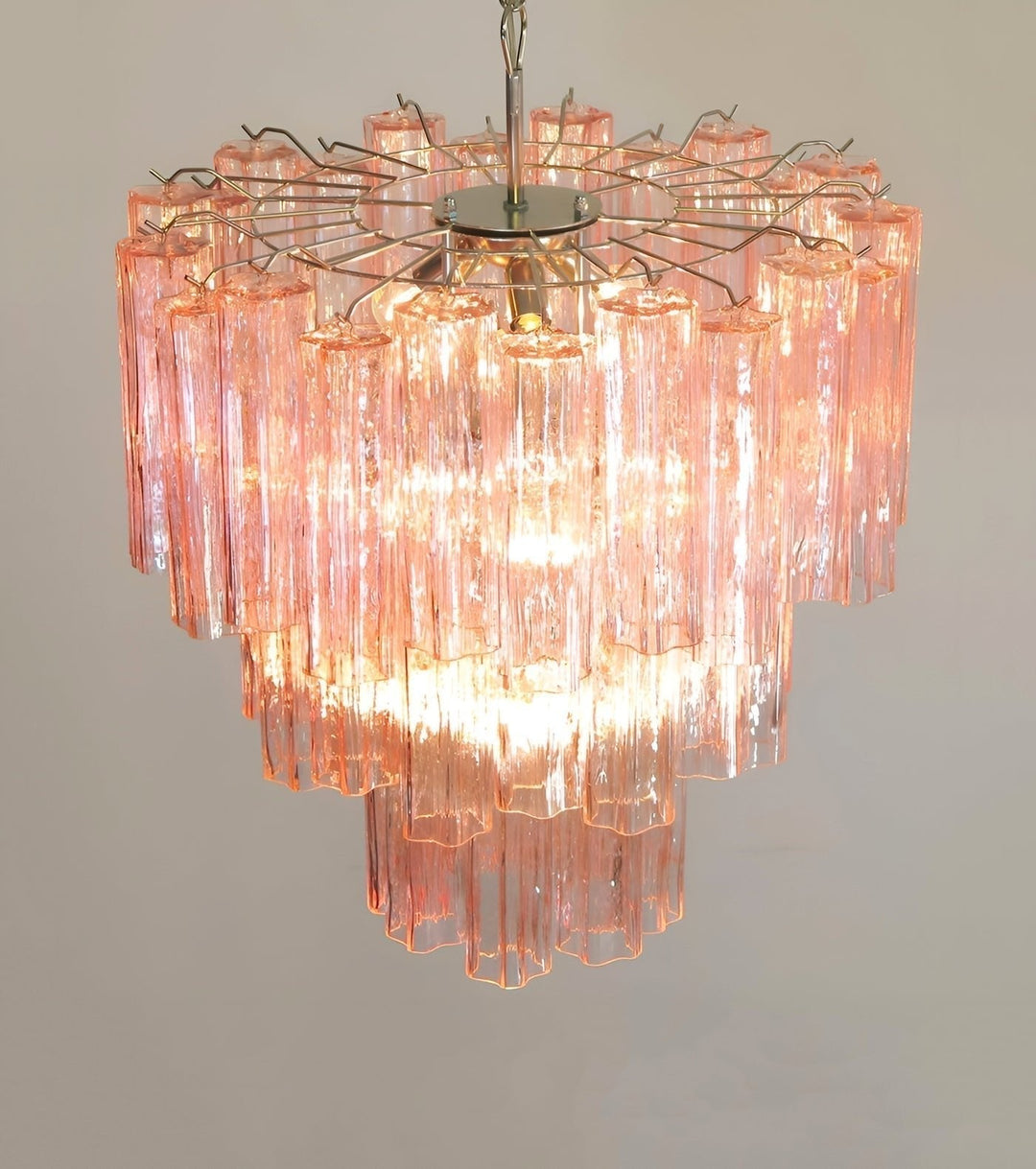 Aurora Lustre Rose Verre Tubes Superposé Moderne - Neutralighting