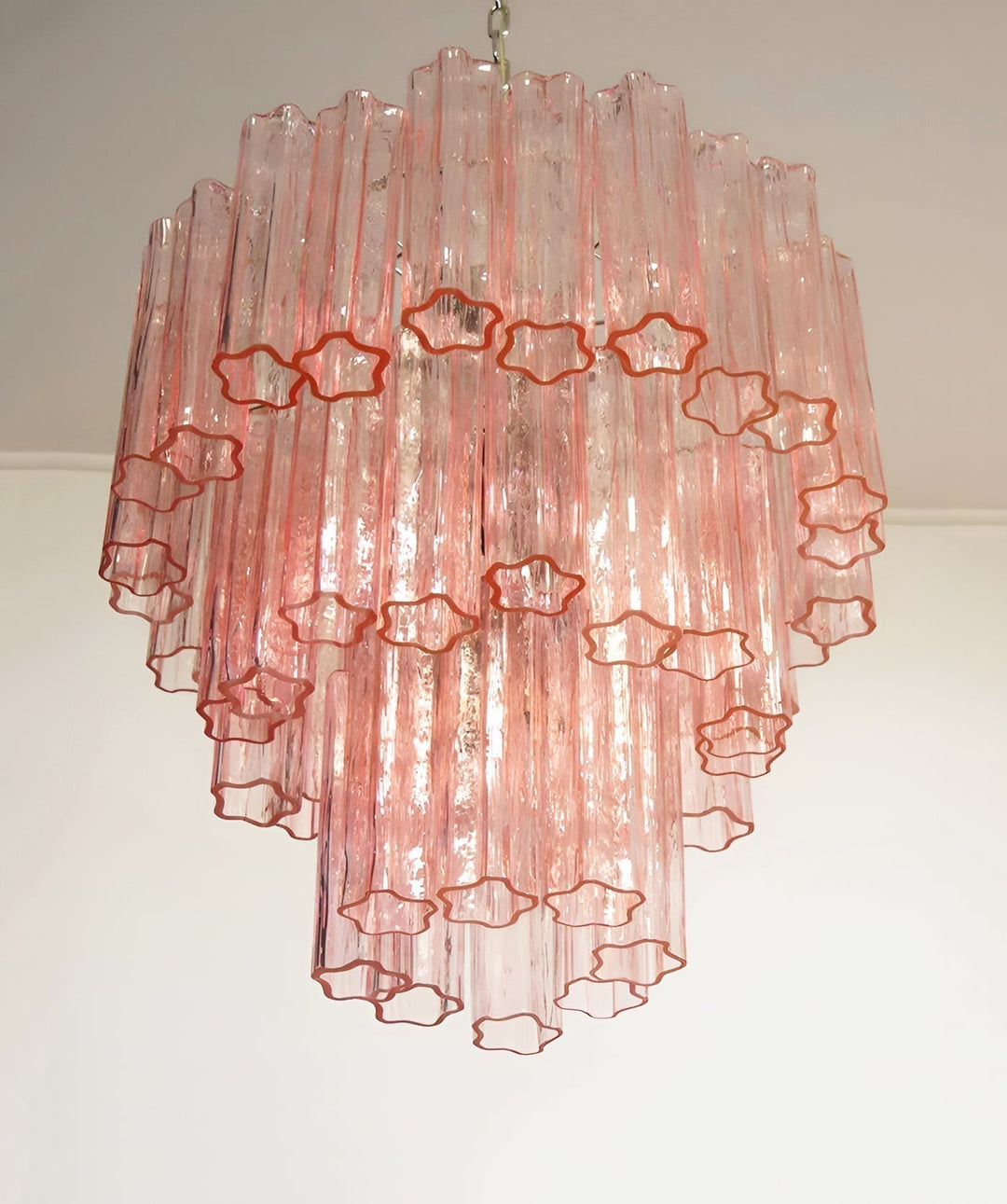 Aurora Lustre Rose Verre Tubes Superposé Moderne - Neutralighting