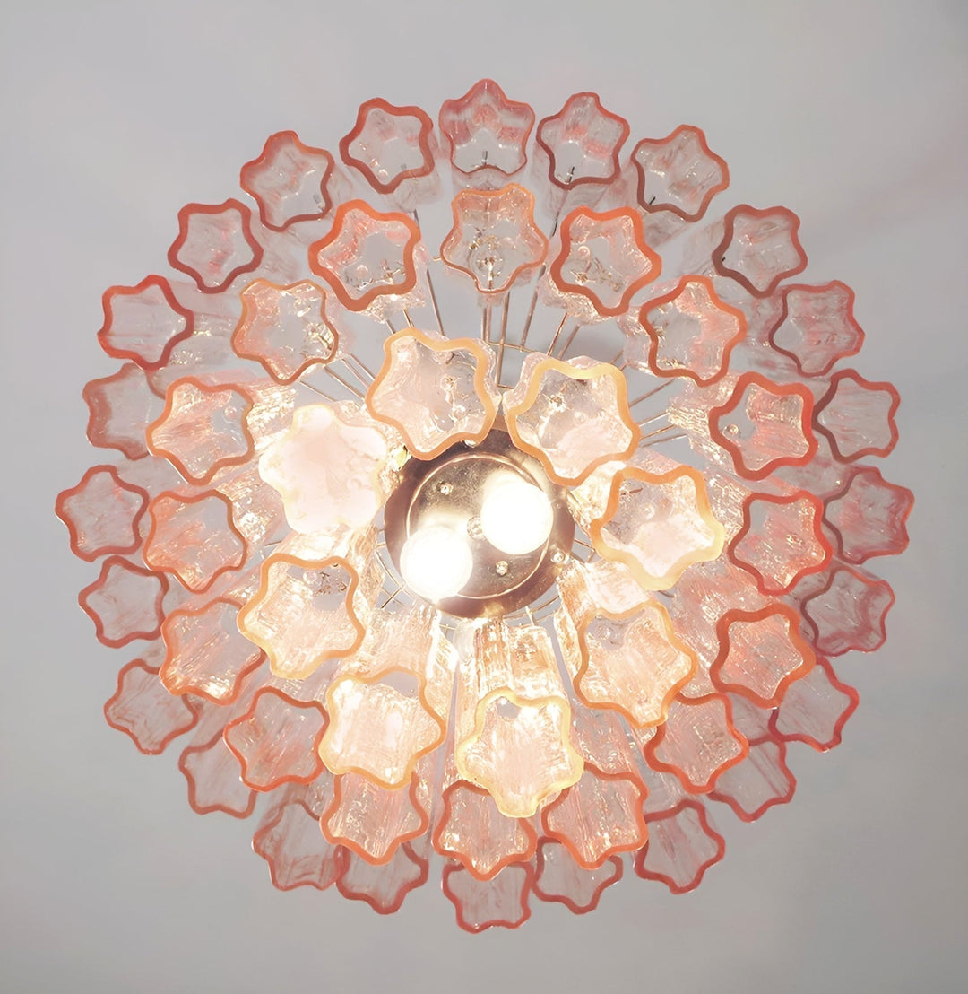 Aurora Lustre Rose Verre Tubes Superposé Moderne - Neutralighting