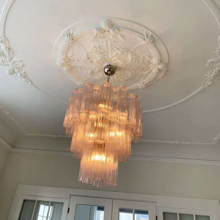 Aurora Lustre Rose Verre Tubes Superposé Moderne - Neutralighting