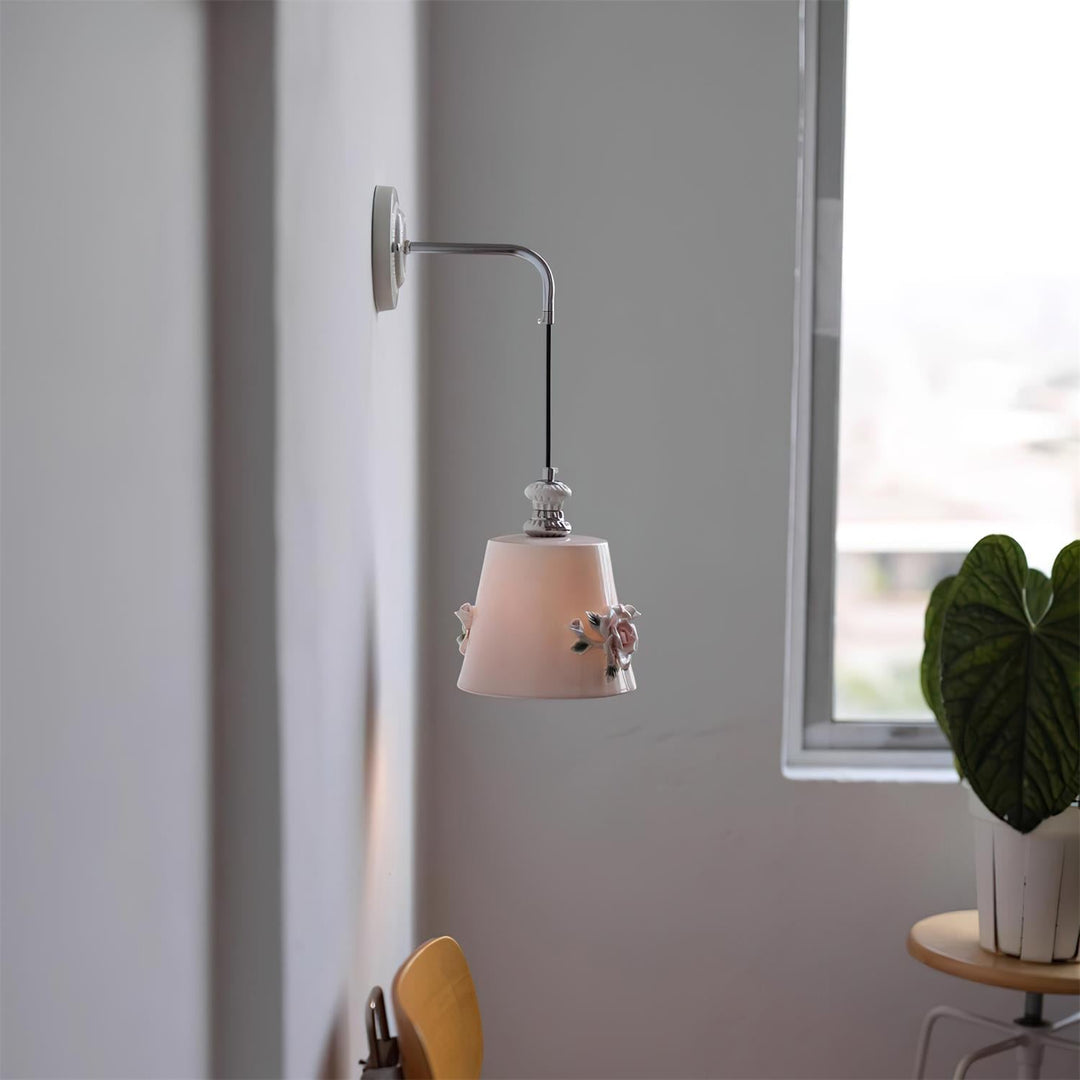 Roselune Applique Murale Porcelaine Florale Romance - Neutralighting