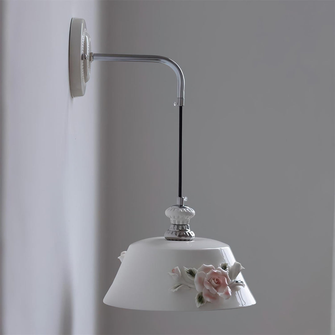 Roselune Applique Murale Porcelaine Florale Romance - Neutralighting
