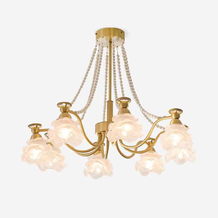 Landi Lustre Pétales en Verre Rose Drapés - Neutralighting