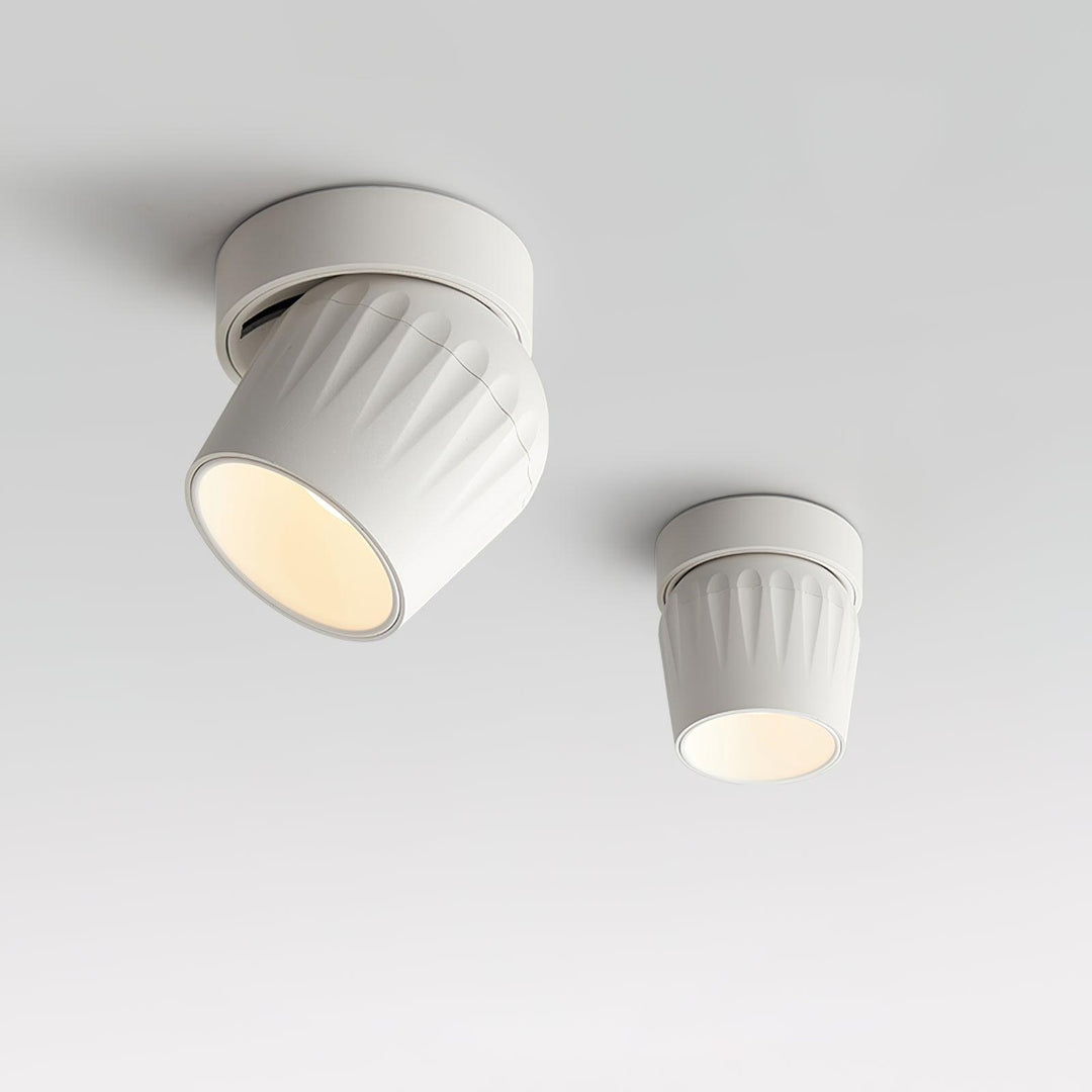 Solara Projecteur aluminium nervuré rotatif minimaliste - Neutralighting