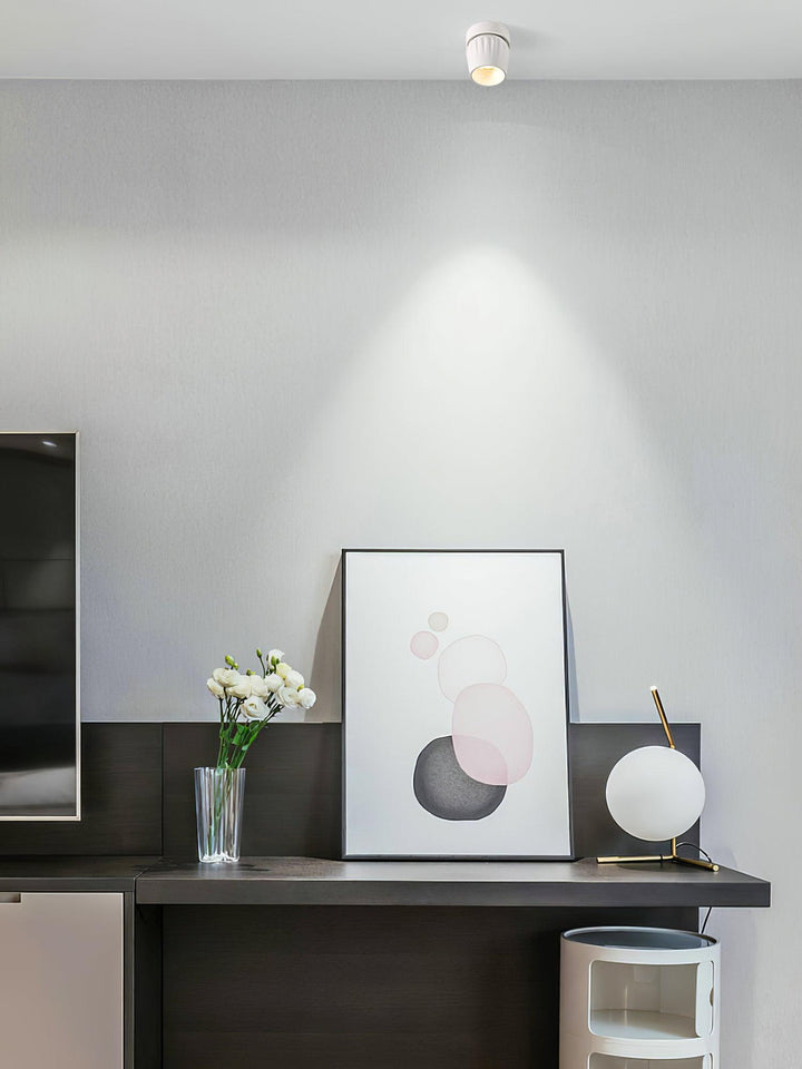 Solara Projecteur aluminium nervuré rotatif minimaliste - Neutralighting