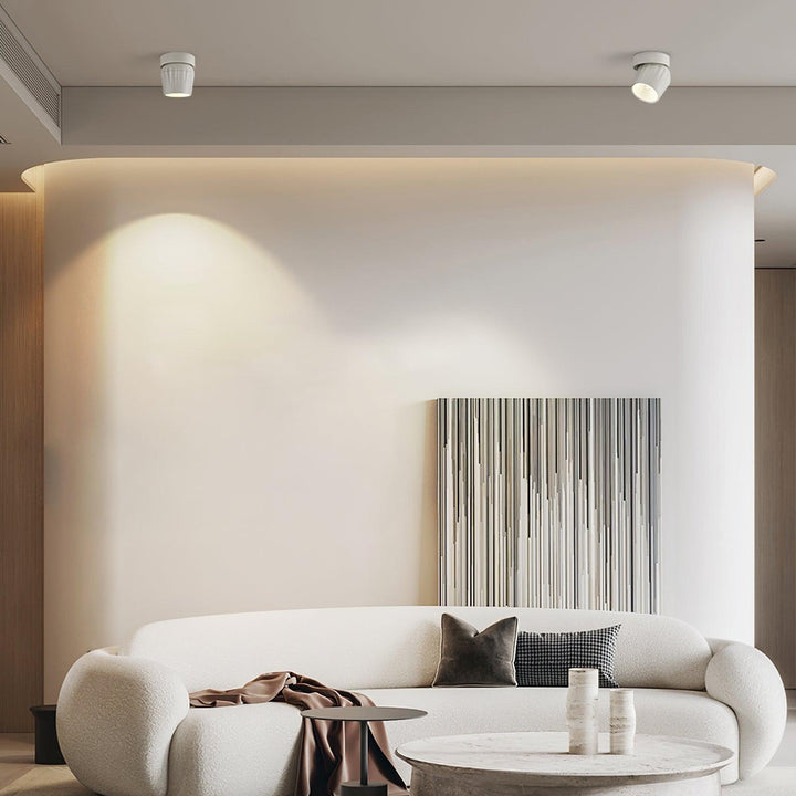 Solara Projecteur aluminium nervuré rotatif minimaliste - Neutralighting