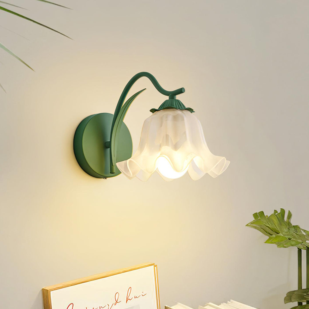 Applique Murale Botanique Fantaisie Tige Verte Acrylique Florale Organique Art - Neutralighting