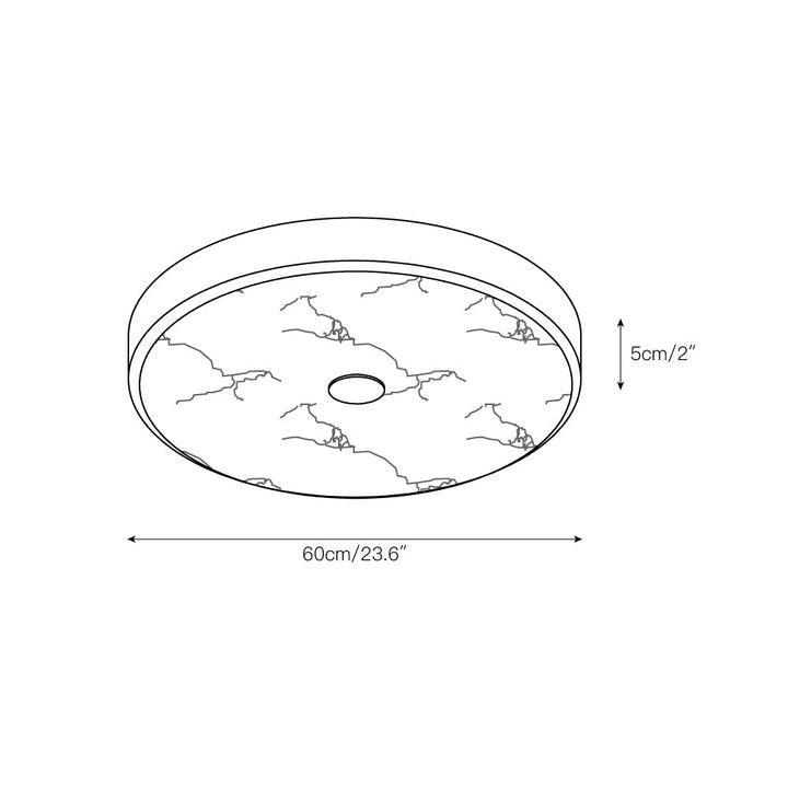 Vosilis Lampe de Plafond Ronde en Albâtre Moderne Minimaliste - Neutralighting