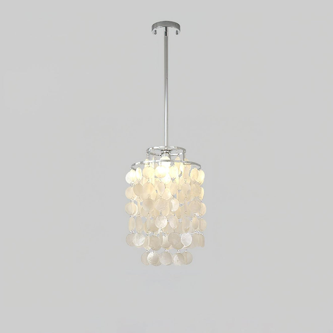 Lustra Suspension Lampe Coquillage Rond en Chrome - Neutralighting
