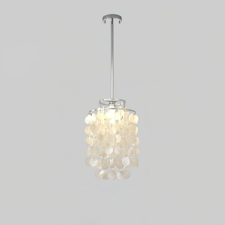 Lustra Suspension Lampe Coquillage Rond en Chrome - Neutralighting