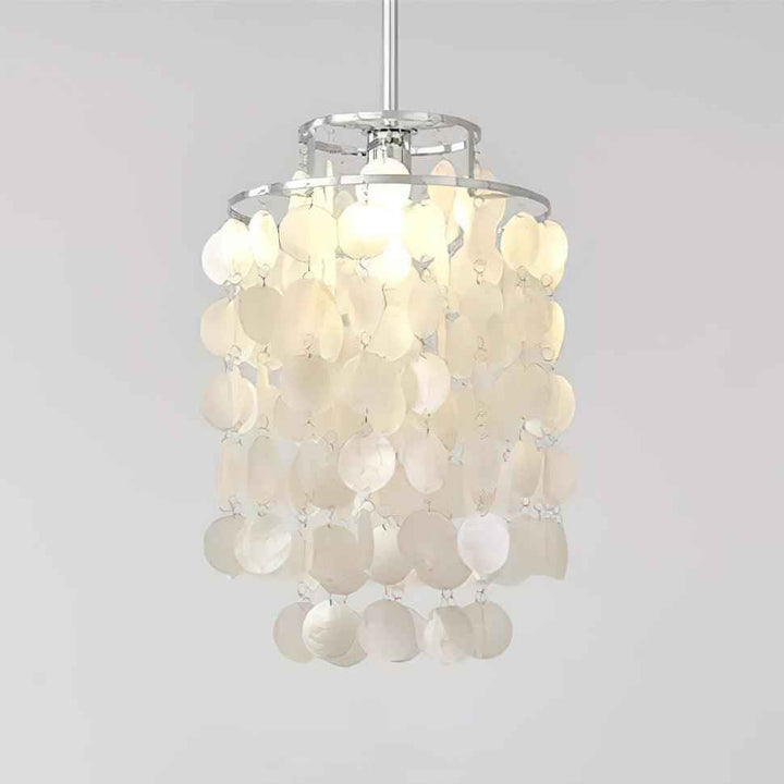 Lustra Suspension Lampe Coquillage Rond en Chrome - Neutralighting