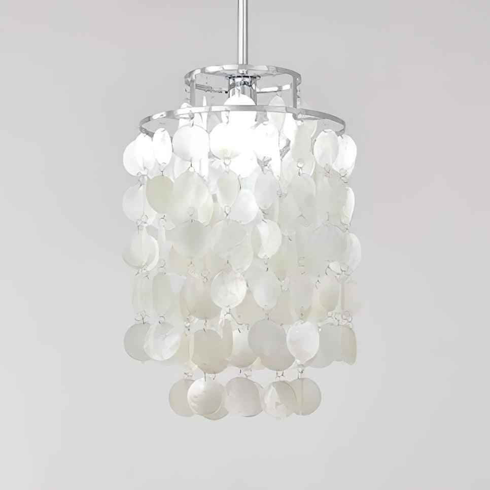 Lustra Suspension Lampe Coquillage Rond en Chrome - Neutralighting