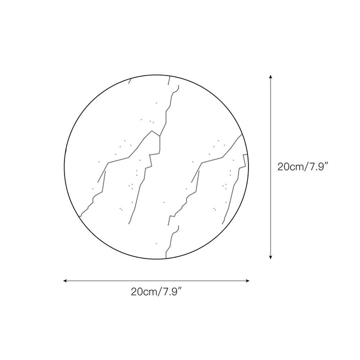 Vasilora Applique Murale Ronde en Marbre Blanc Moderne Minimaliste - Neutralighting