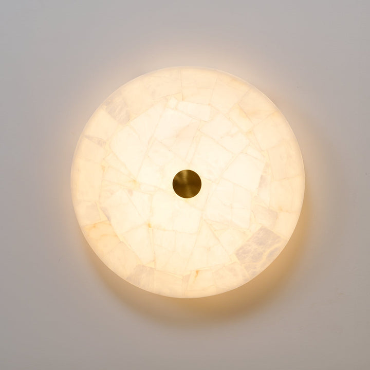 Ciphayra Lumière Plafonnière Ronde Minimaliste en Albâtre - Neutralighting