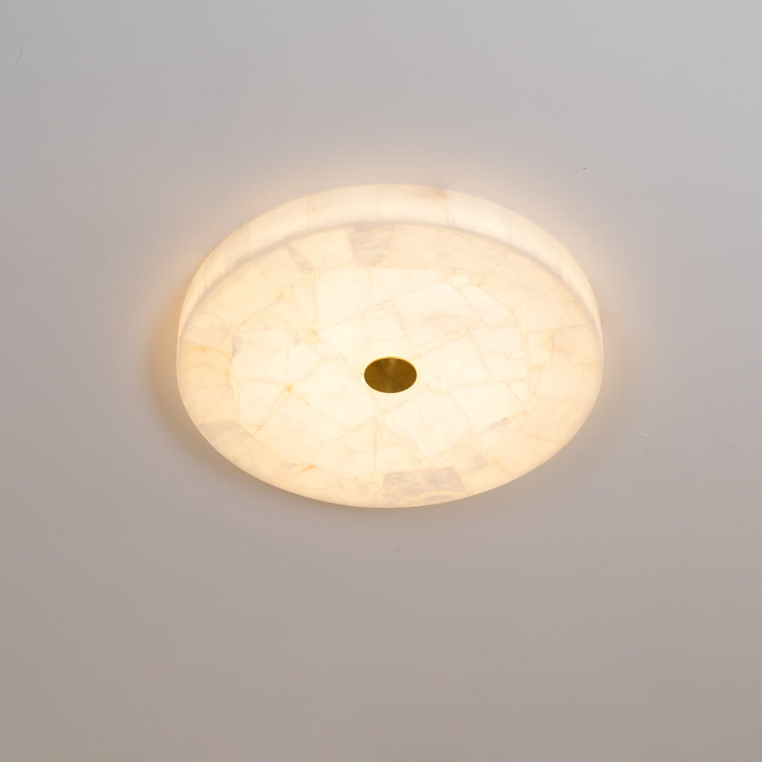 Ciphayra Lumière Plafonnière Ronde Minimaliste en Albâtre - Neutralighting