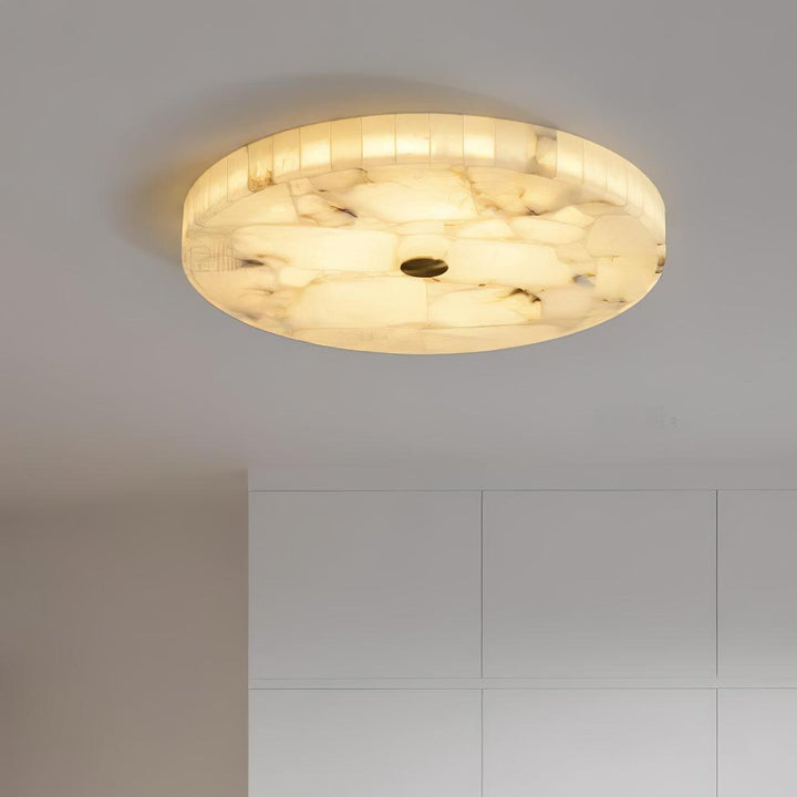 Ciphayra Lumière Plafonnière Ronde Minimaliste en Albâtre - Neutralighting