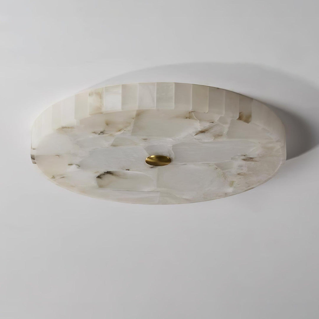 Ciphayra Lumière Plafonnière Ronde Minimaliste en Albâtre - Neutralighting