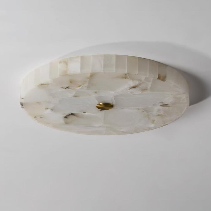 Ciphayra Lumière Plafonnière Ronde Minimaliste en Albâtre - Neutralighting
