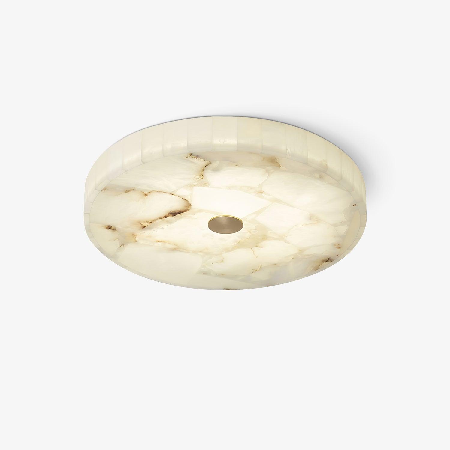 Ciphayra Lumière Plafonnière Ronde Minimaliste en Albâtre - Neutralighting