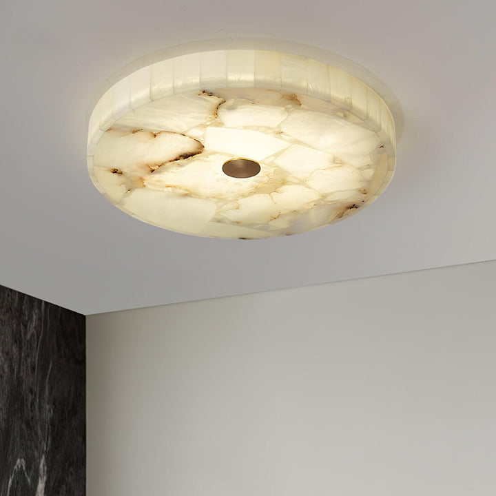 Ciphayra Lumière Plafonnière Ronde Minimaliste en Albâtre - Neutralighting