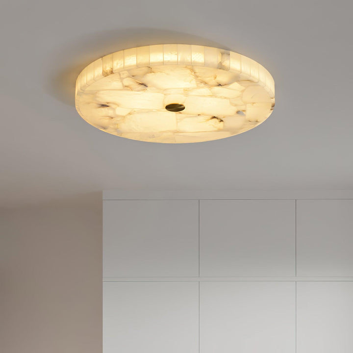 Ciphayra Lumière Plafonnière Ronde Minimaliste en Albâtre - Neutralighting
