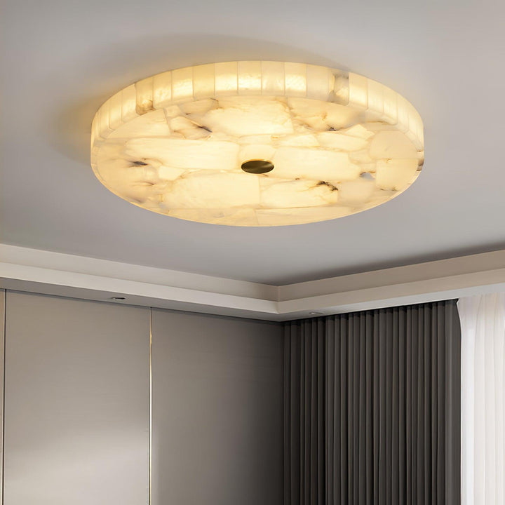 Ciphayra Lumière Plafonnière Ronde Minimaliste en Albâtre - Neutralighting