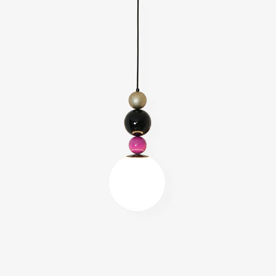 Eshaisra Nordic Art Rond Billes Empilage Verre Pendentif Lampe - Neutralighting